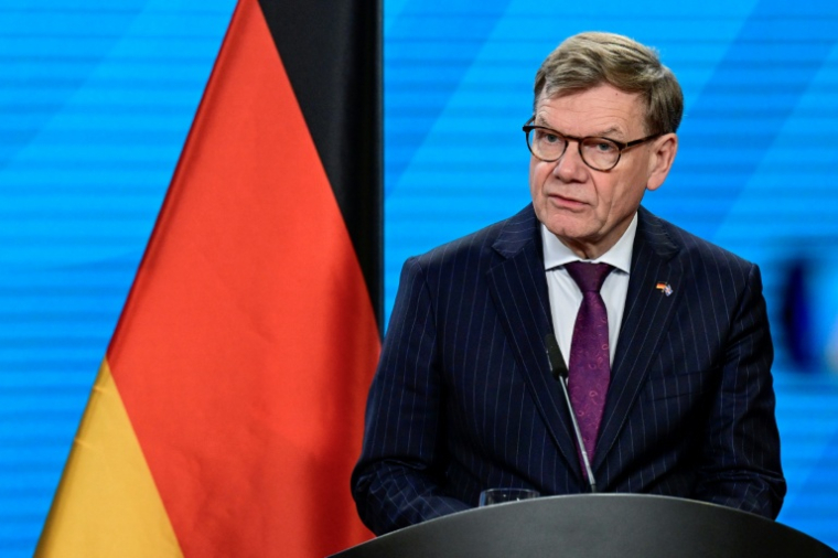 Le ministre allemand des Affaires étrangères Johann Wadephul lors d'une conférence de presse à Berlin, le 5 décembre 2025 ( AFP / Tobias SCHWARZ )