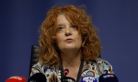 Laure Beccuau le 3 mai 2025, à Paris ( AFP / Ian LANGSDON )
