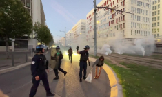 Manifestation à Marseille : images d'une jeune femme bousculée par des policiers
