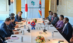 Des dirigeants japonais et africains à Yokohama, au Japon le 21 août 2025. ( AFP / RICHARD A. BROOKS )