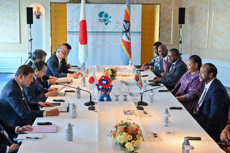 Des dirigeants japonais et africains à Yokohama, au Japon le 21 août 2025. ( AFP / RICHARD A. BROOKS )