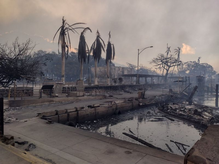 La ville de Lahaina à Maui suite à un incendie de forêt