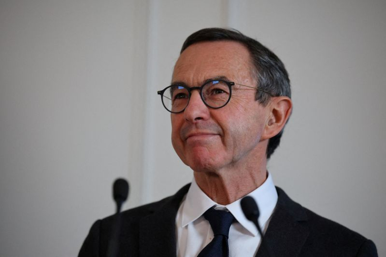 Conférence de presse du leader LR Bruno Retailleau à Paris