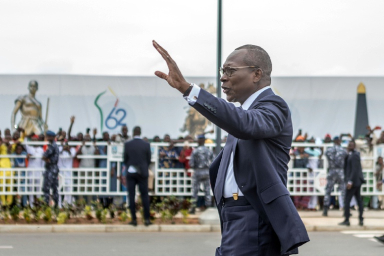 Le président du Bénin Patrice Talon, le 1er août 2022 à Cotonou  ( AFP / YANICK FOLLY )