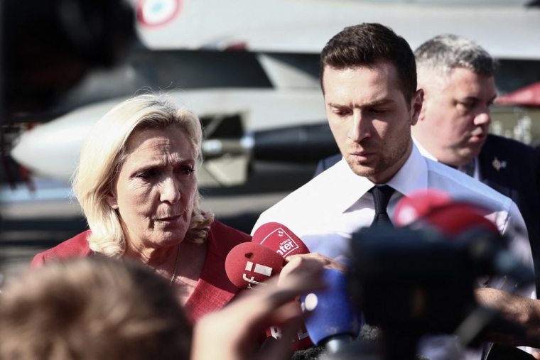 Marine Le Pen et Jordan Bardella au Bourget, le 19 juin 2025. ( AFP / THIBAUD MORITZ )