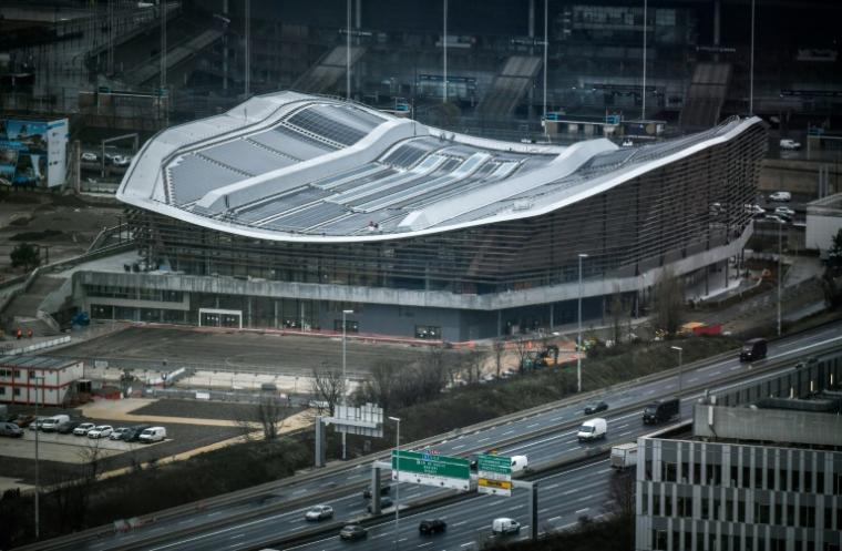 Le centre aquatique olympique à Saint-Denis, en Seine-Saint-Denis, le 7 février 2024 ( AFP / STEPHANE DE SAKUTIN )