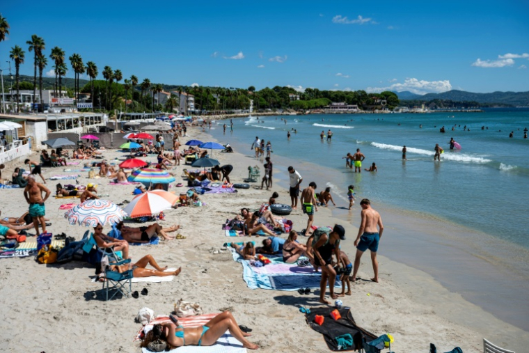 La grande plage de La Ciotat, dans les Bouches-du-Rhône le 21 août 2026 ( AFP / Miguel MEDINA )