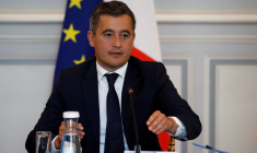 Gerald Darmanin, lors d'une réunion avec des représentants de la police nationale et de la gendarmerie