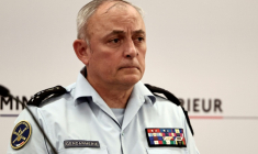 Le directeur général de la gendarmerie nationale, le général Hubert Bonneau, à l'Hôtel de Beauvau à Paris le 10 septembre  2025. ( AFP / Thibaud MORITZ )