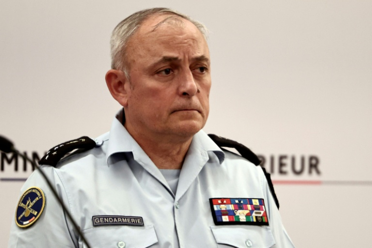 Le directeur général de la gendarmerie nationale, le général Hubert Bonneau, à l'Hôtel de Beauvau à Paris le 10 septembre  2025. ( AFP / Thibaud MORITZ )
