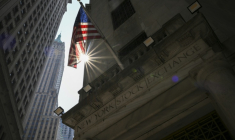 Vue extérieure de la Bourse de New York, le 4 août 2025 ( AFP / ANGELA WEISS )