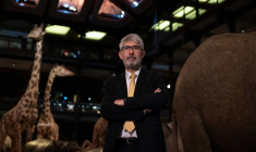 Gilles Bloch, président du muséum d'Histoire naturelle, le 29 septembre 2023 au muséum, à Paris ( AFP / Thomas SAMSON )