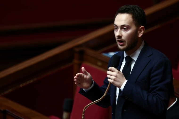 Le député LFI Damien Maudet, à l'Assemblée nationale, le 31 octobre 2025 ( AFP / Thibaud MORITZ )