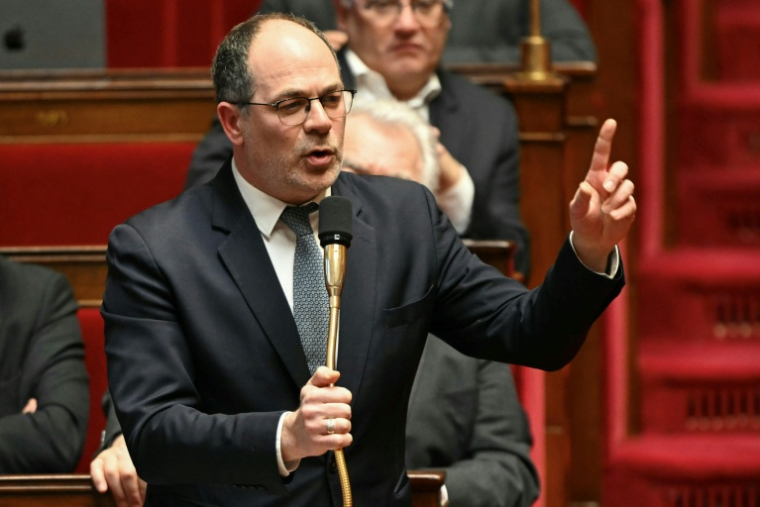 Le député du groupe Gauche démocrate et républicaine (GDR), Emmanuel Maurel, le 12 février 2025 à l'Assemblée nationale, à Paris ( AFP / Bertrand GUAY )