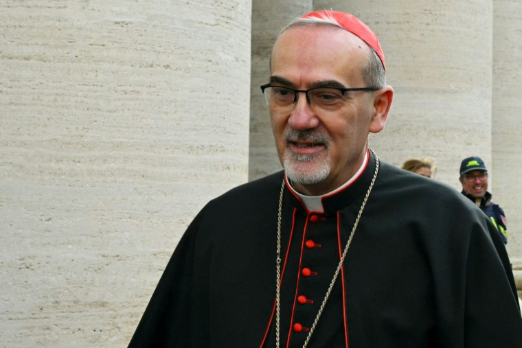 Le cardinal italien Pierbattista Pizzaballa, patriarche latin de Jérusalem, arrive au Vatican, le 25 avril 2025 ( AFP / Andreas SOLARO )
