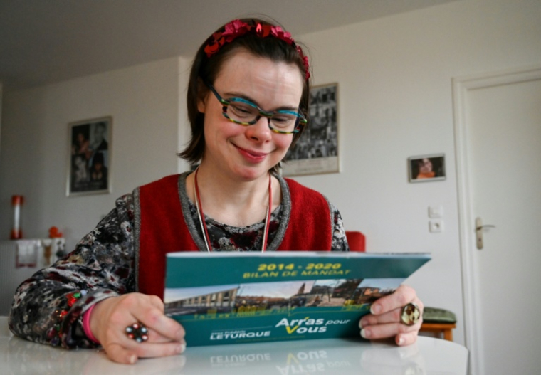 Éléonore Laloux chez elle à Arras dans le Pas-de-Calais, le13 février 2020 ( AFP / DENIS CHARLET )