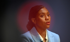 La cheffe du parti conservateur britannique Kemi Badenoch à Birmingham le 04 octobre 2026 ( AFP / Oli SCARFF )