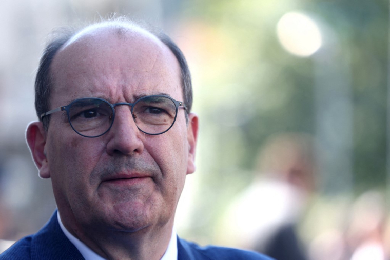 Jean Castex à Saint-Ouen, dans le nord de Paris, le 24 juin 2024. ( POOL / YVES HERMAN )