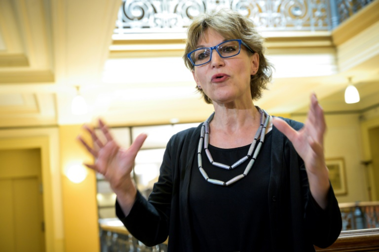 Agnès Callamar, alors rapporteuse spéciale de l'ONU sur les exécutions extrajudiciaires, s'exprime sur un rapport concernant le meurtre du journaliste saoudien Jamal Khashoggi, le 19 juin 2019 à Genève ( AFP / FABRICE COFFRINI )