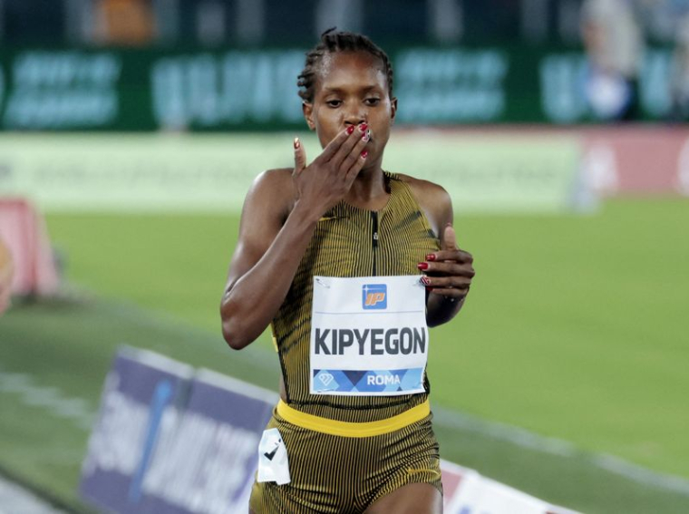 La coureuse Kényane Faith Kipyegon