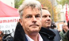 Le secrétaire national du PCF Fabien Roussel le 18 octobre 2022 à Paris. ( AFP / BERTRAND GUAY )