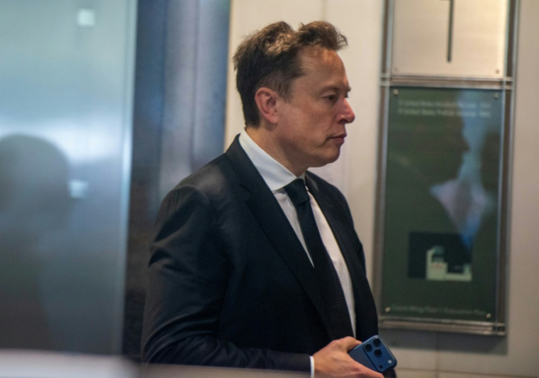 Elon Musk à Oakland en Californie le 28 avril 2026 ( AFP / Karl Mondon )