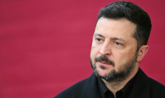 Le président ukrainien Volodymyr Zelensky à Bruxelles, le 18 juin 2026 ( AFP / NICOLAS TUCAT )