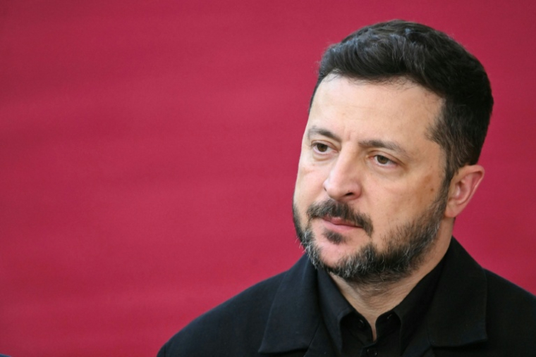 Le président ukrainien Volodymyr Zelensky à Bruxelles, le 18 juin 2026 ( AFP / NICOLAS TUCAT )