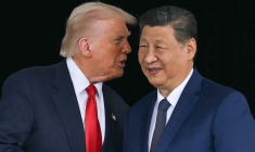 Donald Trump et Xi Jinping à Busan, en Corée du Sud, le 30 octobre 2025. ( AFP / ANDREW CABALLERO-REYNOLDS )