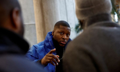 Theodore Luhaka, dit "Théo", lors du procès de policiers impliqués dans son interpellation brutale