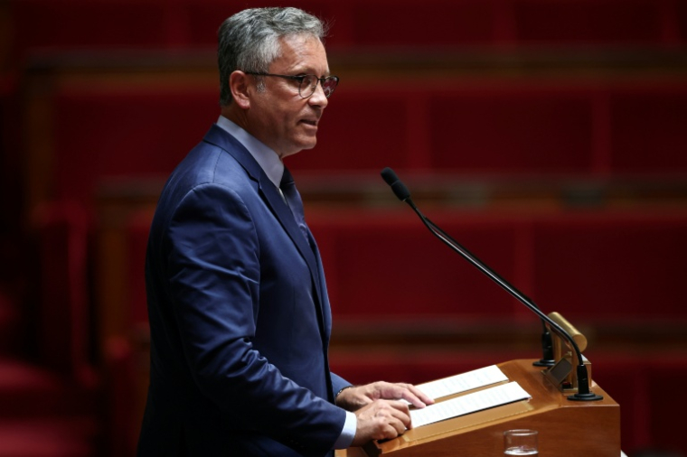 Le député-maire RN de Carpentras Hervé de Lépinau, le 8 juillet 2025 à l'Assemblée nationale, à Paris ( AFP / Guillaume BAPTISTE )