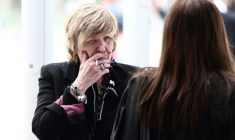 Michèle "Mimi" Marchand au palais de justice de Paris le 26 mai 2025 ( AFP / Thibaud MORITZ )