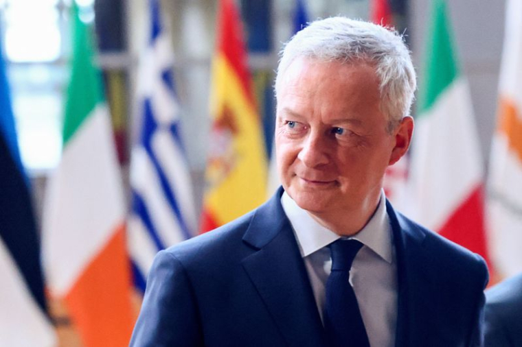 Le ministre français des Finances Bruno le Maire à Bruxelles, Belgique