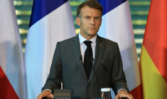 Le président français, Emmanuel Macron, le 24 juin 2026 à Berlin ( AFP / Ludovic MARIN )