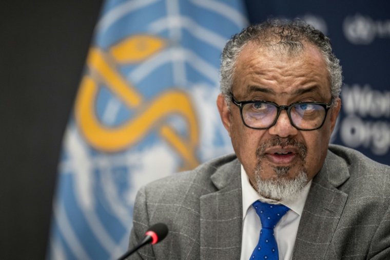 Le Dr Tedros Adhanom Ghebreyesus, directeur général de l'Organisation mondiale de la Santé (OMS), le 10 décembre 2024 à son siège à Genève, e Suisse ( AFP / Fabrice COFFRINI )