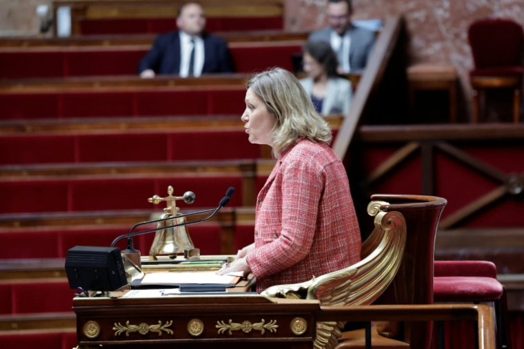 La présidente de l'Assemblée nationale, Yaël Braun-Pivet, lors d'une séance à l'Assemblée nationale, le 10 juin 2026 à Paris ( AFP / STEPHANE DE SAKUTIN )
