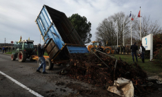 Une manifestation de la Coordination rurale à Villecomtal-sur-Arros, le 26 novembre 2024. ( AFP / VALENTINE CHAPUIS )
