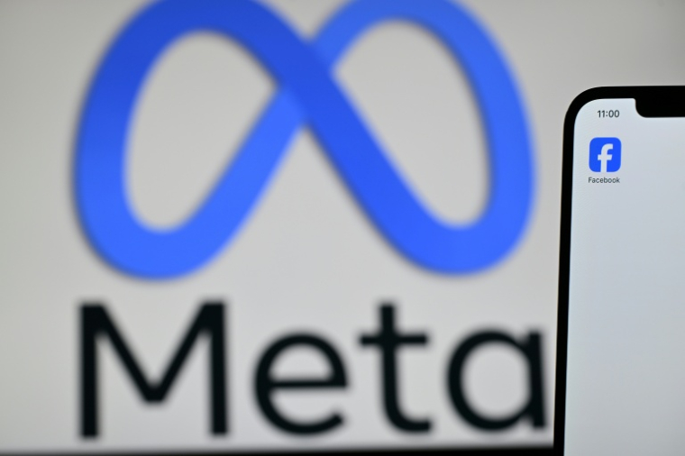 Logo Meta le 20 férier 2025 à Guildford, au Roauyme-Uni. ( AFP / Justin TALLIS )