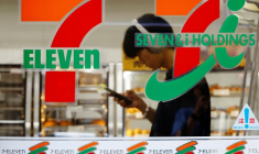 Le logo de Seven & I sur un magasin 7-Eleven à Tokyo