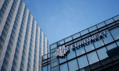 Logo de la bourse Euronext près de Paris