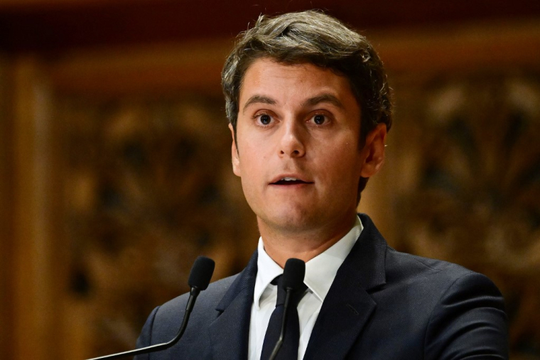 Gabriel Attal à Paris, le 24 août 2023. ( AFP / EMMANUEL DUNAND )