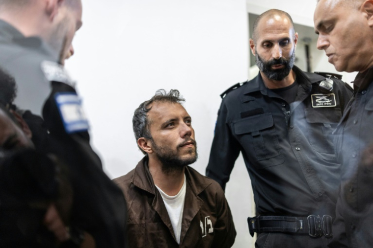 Le militant pro-palestinien brésilien Thiago Avila, au tribunal d'Ashkelon le 5 mai 2026 ( AFP / ilia YEFIMOVICH )