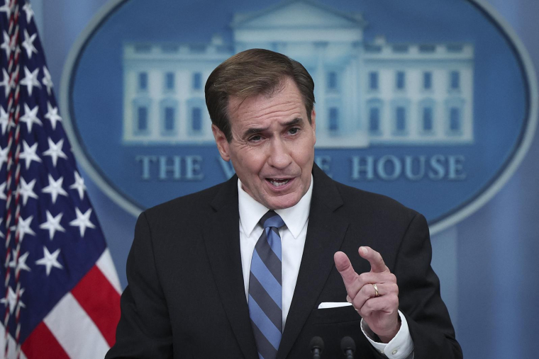 John Kirby, porte-parole de l'exécutif américain pour les affaires de sécurité nationale ( GETTY IMAGES NORTH AMERICA / WIN MCNAMEE )