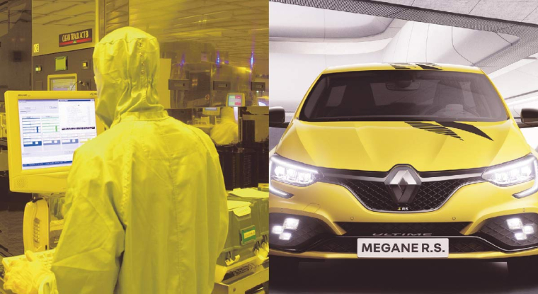 Le CAC 40 a battu un record en affichant le meilleur mois de janvier de son histoire. Parmis les plus fortes progressions, nous recommandons d'acheter le titre STMicroelectronics et de conserver l'action Renault. (© STMicroelectronics/Renault)