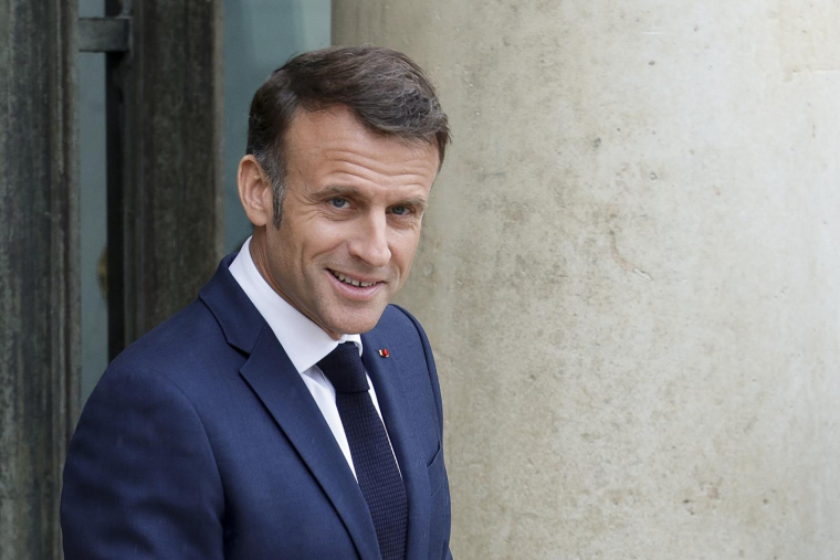 Emmanuel Macron a Paris, le 29 mai 2024. ( AFP / Geoffroy VAN DER HASSELT )