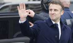 Emmanuel Macron à Saint-Denis, le 29 février 2024. ( POOL / LUDOVIC MARIN )