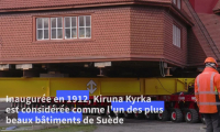 En Suède, l'église historique de Kiruna déménage sur des roulettes