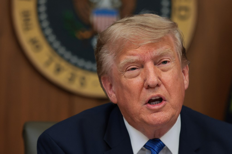 Donald Trump, le 31 juillet 2026, à Camp David ( GETTY IMAGES NORTH AMERICA / ANNA MONEYMAKER )