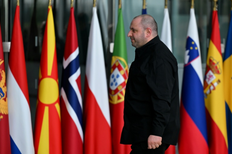 UkraRoustem Oumerov, chef du Conseil de sécurité ukrainien, au siège de l'OTAN à Bruxelles le 10 avril 2025ine's Minister of Defence Roustem  ( AFP / Nicolas TUCAT )