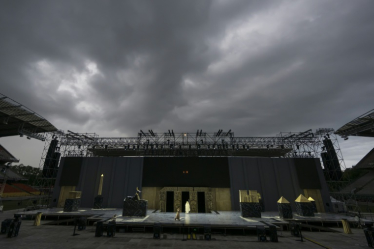 Répétition de l'opéra "Aïda" de Verdi au stade Saint-Symphorien du FC Metz le 4 juin 2025 ( AFP / Jean-Christophe VERHAEGEN )